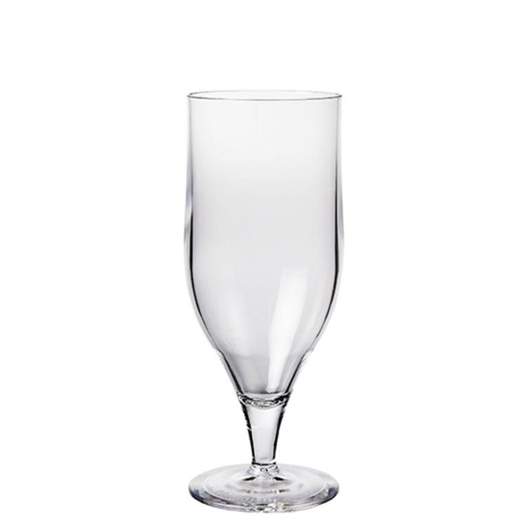 Bierglas auf Fuß 33 cl. aus transparentem Kunststoff, bedruckbar oder gravierbar Bierglas auf Fuß 33 cl. aus transparentem Kunststoff, bedruckbar oder gravierbar
